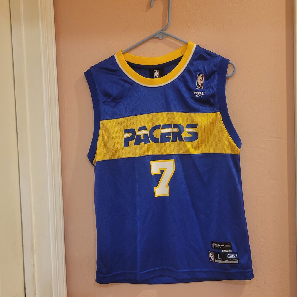Vtg Reebok Hardwood Classics Indiana Pacers Jermaine O'Neal #7 Jersey Youth L